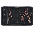 Hair Extension Tools Kit Micro Bead Pliers Tape In Loop Hook Needle Comb Case