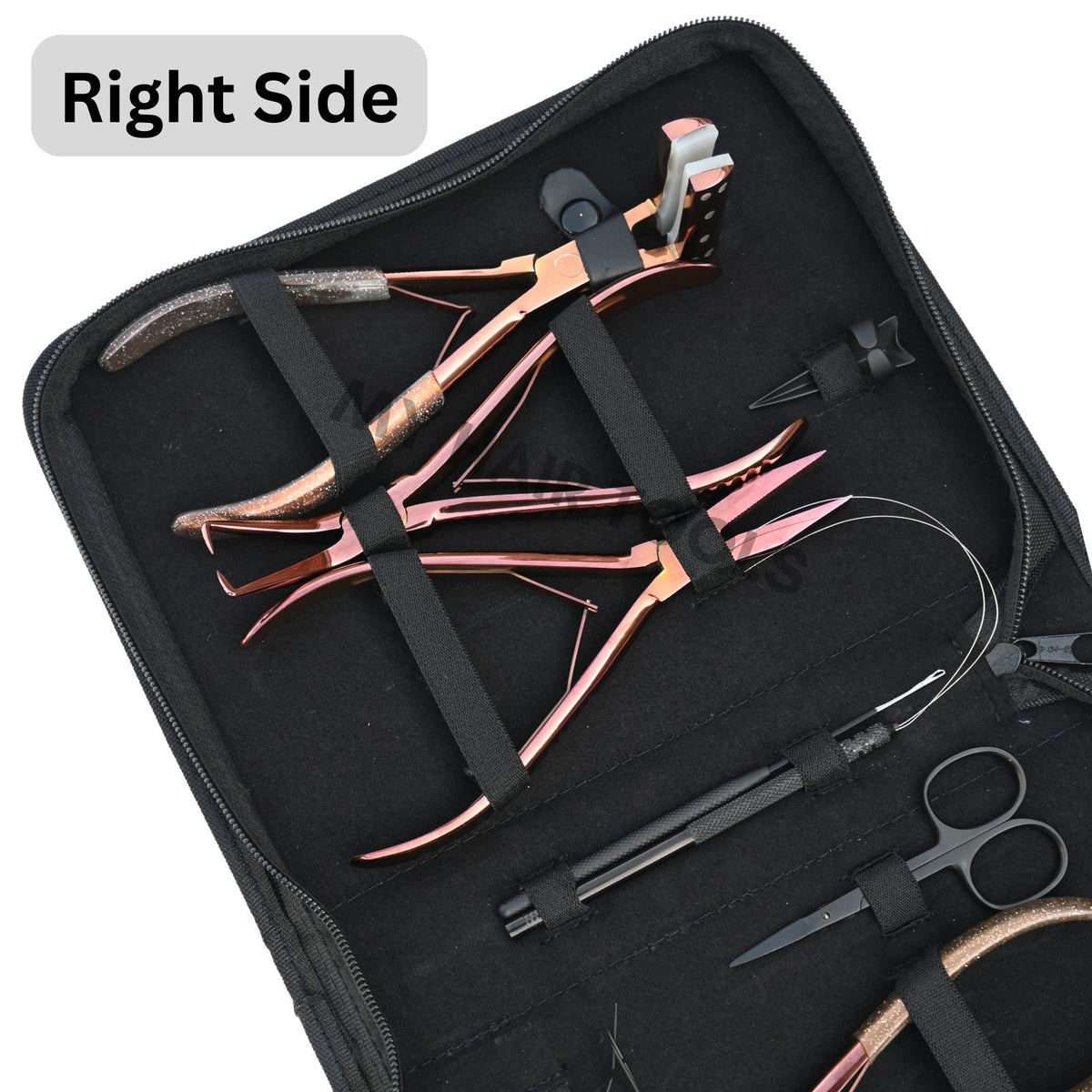 Hair Extension Tools Kit Micro Bead Pliers Tape In Loop Hook Needle Comb Case