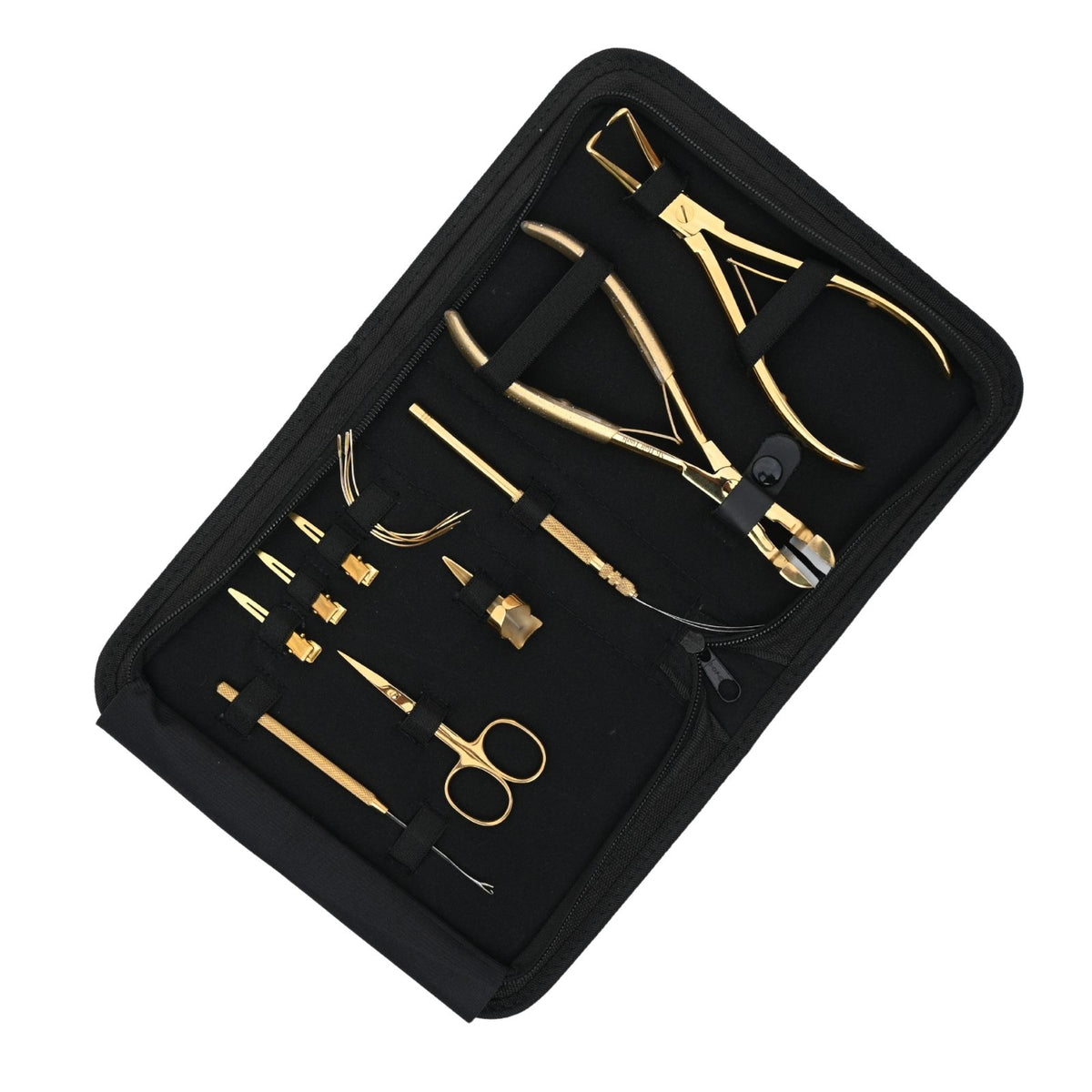 Professional Hair Extension Tools Kit with Remover Pliers, Tape-In Pliers, Hooks & Clips
