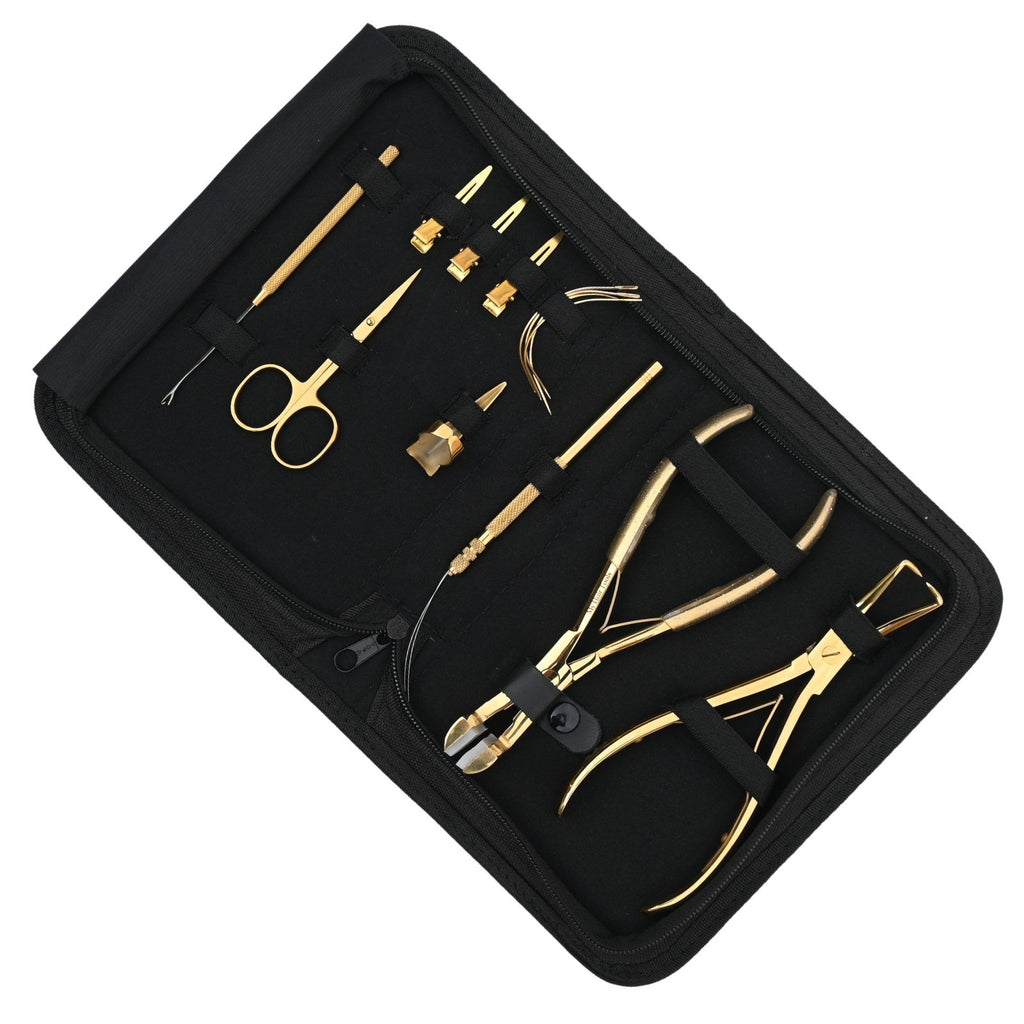 Professional Hair Extension Tools Kit with Remover Pliers, Tape-In Pliers, Hooks & Clips