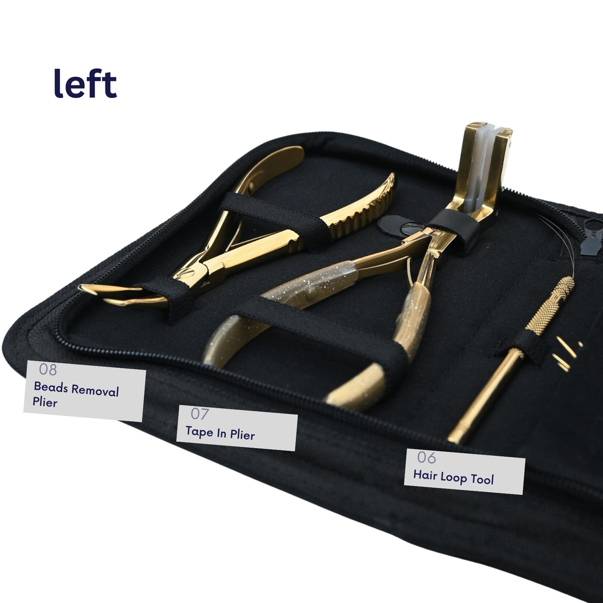Professional Hair Extension Tools Kit with Remover Pliers, Tape-In Pliers, Hooks & Clips
